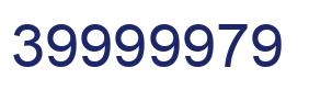 Number 39999979 blue image