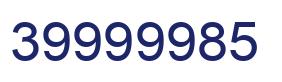 Number 39999985 blue image