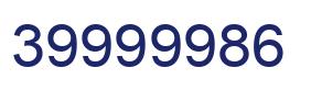 Number 39999986 blue image