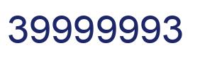 Number 39999993 blue image