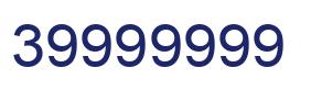 Number 39999999 blue image