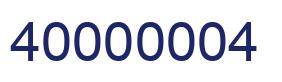 Number 40000004 blue image