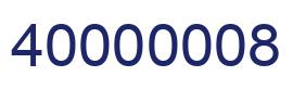 Number 40000008 blue image