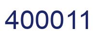 Number 400011 blue image