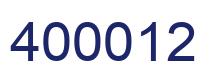 Number 400012 blue image