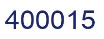 Number 400015 blue image