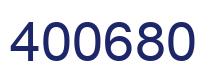 Number 400680 blue image