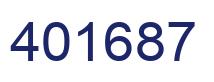 Number 401687 blue image