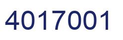 Number 4017001 blue image