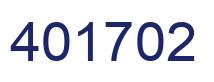 Number 401702 blue image