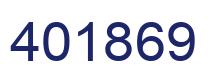 Number 401869 blue image