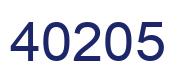 Número 40205 imagen azul