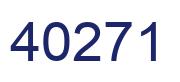 Número 40271 imagen azul