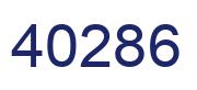 Number 40286 blue image