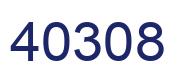 Number 40308 blue image
