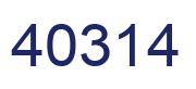 Number 40314 blue image