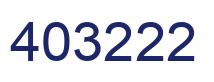 Number 403222 blue image