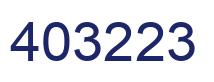 Number 403223 blue image