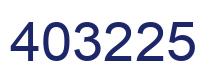 Number 403225 blue image