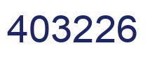 Number 403226 blue image