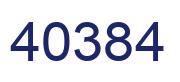 Number 40384 blue image