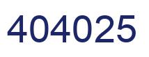 Número 404025 imagen azul