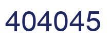 Number 404045 blue image