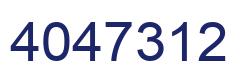 Number 4047312 blue image