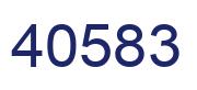 Número 40583 imagen azul