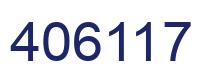 Number 406117 blue image