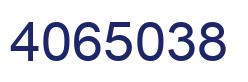 Number 4065038 blue image