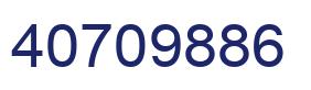 Number 40709886 blue image