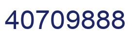 Number 40709888 blue image
