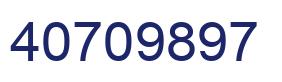 Number 40709897 blue image