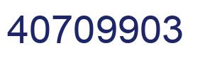 Number 40709903 blue image
