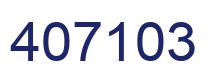 Number 407103 blue image
