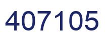Number 407105 blue image