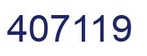 Number 407119 blue image