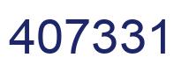 Number 407331 blue image