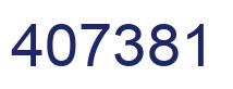 Number 407381 blue image