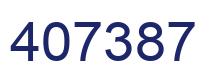 Number 407387 blue image