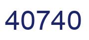 Number 40740 blue image