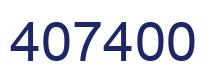 Number 407400 blue image