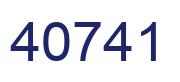 Number 40741 blue image