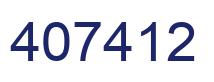 Number 407412 blue image