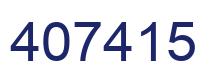 Number 407415 blue image