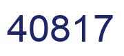 Número 40817 imagen azul