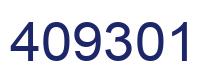 Number 409301 blue image
