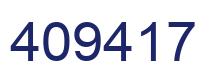Number 409417 blue image