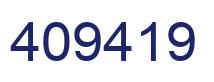 Number 409419 blue image